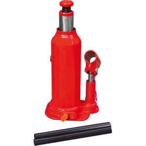 Hydraulischer Stockwagenheber SWH-2000 B, 2 t, rot, mit teilbarer Bedienstange.