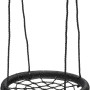 Schwarze SwingKing Nestschaukel, Ø 60 cm, für Gartenspielgeräte.