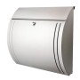 Burg Wächter Briefkasten Modena 3857 aus Edelstahl, schlichtes Design.