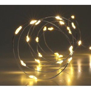 Silberdraht-Lichterkette 160 LEDs Warmweiß