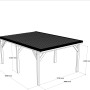 Holzbrüder Carport Ralf, reinweiß, 400x600 cm, mit rotem Blechdach. Technische Zeichnung mit Maßen.