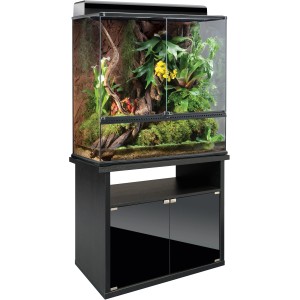 Exo Terra Terrarium-Set (90x45x90 cm) mit Unterschrank, bepflanzt, für Reptilien und Amphibien.