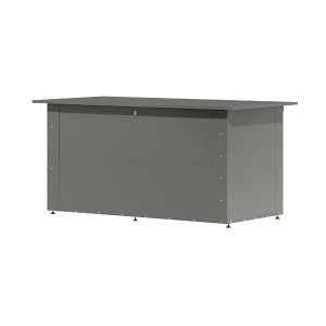 Karibu Garten-Aufbewahrungsbox Elara 1 aus Graualuminium, eine Universalbox für Gartenutensilien.