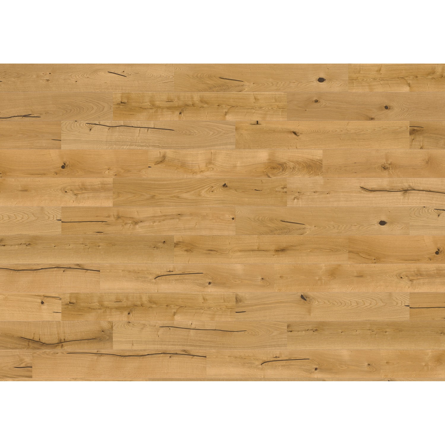 Living by HARO Parkett Eiche Rustic, Landhausdiele mit Naturöl-Oberfläche und strukturierter Optik.