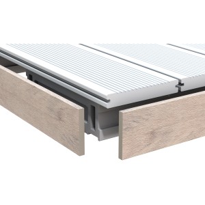 Dreamdeck Abschlussleiste WPC Bicolor Sand 1cm x 8cm x 200cm