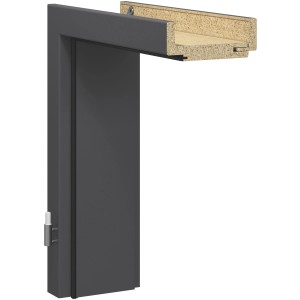 Holzumfassungszarge GL416 CPL Titangrau, 80x201x14,5 cm, Anschlag rechts. Zimmertür-Zubehör für den Innenausbau.