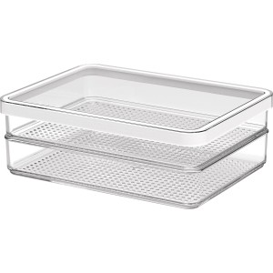 Rotho Premium Foodcenter Loft Dose, 2x0,85l, transparent, stapelbar, für Küche & Kühlschrank.