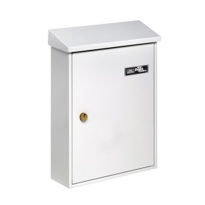 Weißer Burg-Wächter Briefkasten Letter 5832, wetterfest und DIN C4 geeignet.