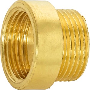 Hahnverlängerung aus Messing, 24,1 mm x 26,4 mm, zur Verlängerung von Gewindefittings.