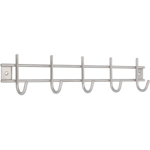 Siro Hakenleiste, Edelstahl, 300mm, mit 4 Haken für Garderobe oder Handtücher.