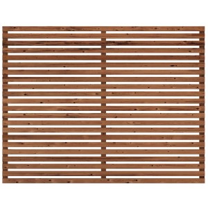 Sichtschutzzaun Tokyo aus ThermoWood®, 180x140 cm, mit horizontalen Latten für Garten und Terrasse.