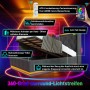 okwish Polsterbett 90x200cm mit LED USB C Einzelbett Grau mit Matratze_7