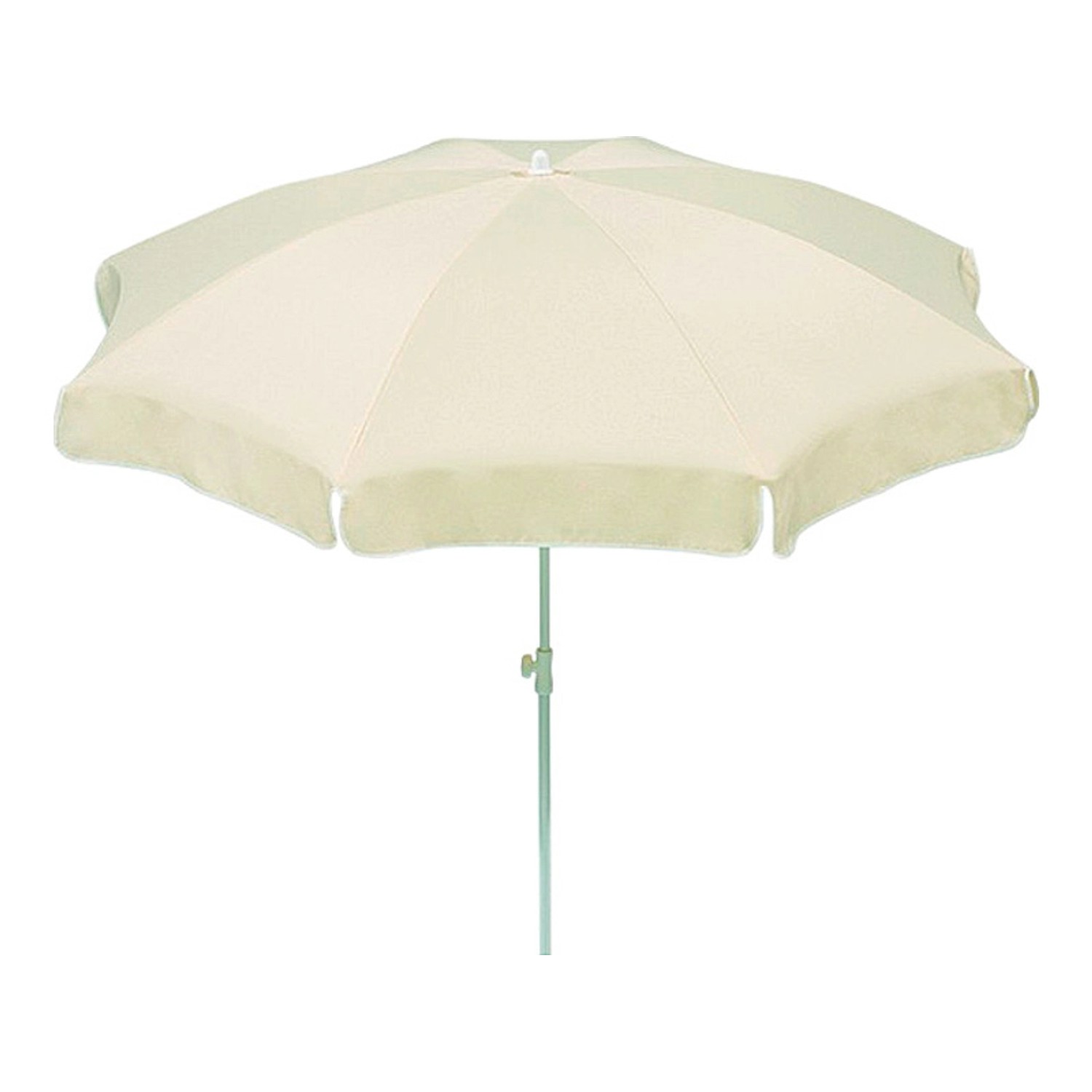 Schneider Balkonschirm Ibiza, Ø 200 cm, Natur, mit Push-Up Mechanik.