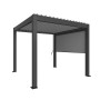 Biohort Sonnenschutzrollo für Pergola, dunkelgrau-metallic, mit Zip-Funktion für einfache Bedienung.