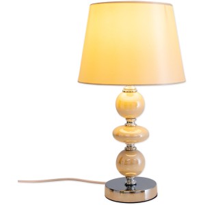 Beige Keramik Tischleuchte Araga von Näve, 36 cm hoch, für stimmungsvolle Beleuchtung.