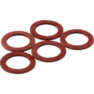 KÖRO Fiber-Ringe, 16x24x1,5 mm, 5 Stück, Dichtungsringe für Trinkwasser-Überwurfmuttern.