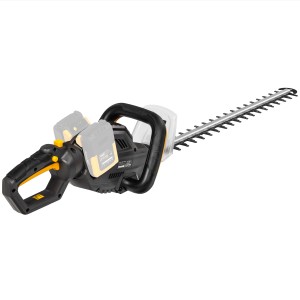 Texas 20V Akku-Heckenschere HTX2020 mit 61 cm Schwert für präzise Heckenschnitte.