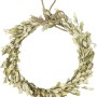 Trockenblumen Kranz aus Buchsbaum in Steingrün, 24cm Durchmesser, zur Dekoration von Fenster und Türen.