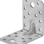 Verzinkter Winkelverbinder mit Sicke, 70x70x55 mm, für stabile Eckverbindungen.