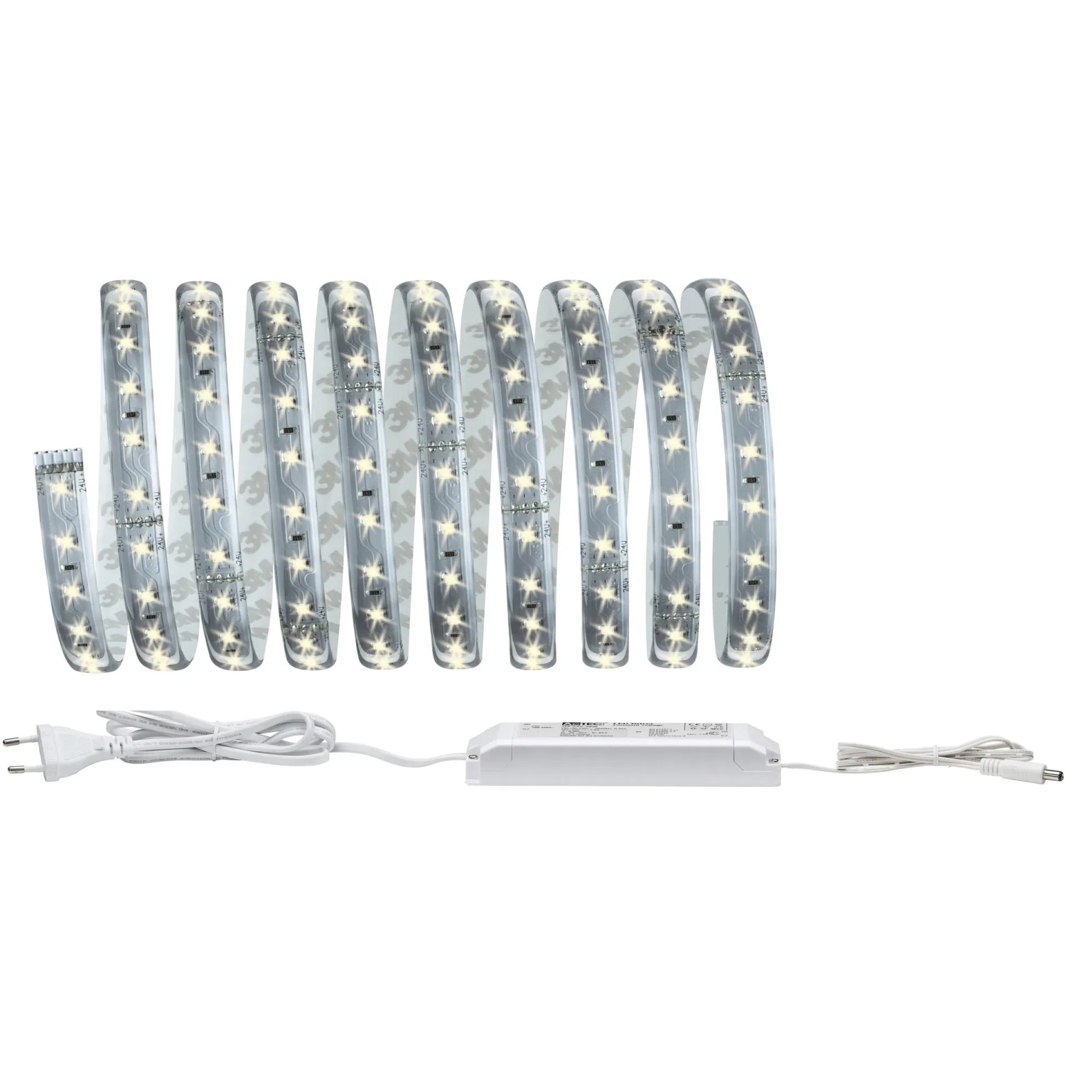 Paulmann LED-Strip Basis-Set MaxLED 500, 3m, warmweiß, mit Trafo. Flexibler LED Streifen für Innenräume.