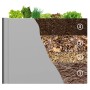 Schichtenaufbau Biohort Hochbeet Metall: Äste, Holzschnitzel, Laub, Erde für optimales Pflanzenwachstum.