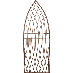 Windhager Weide-Rankgitter Spitzbogen, 55x150cm, natürliche Rankhilfe für Kletterpflanzen im Garten.