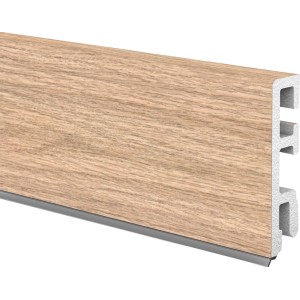 Hartschaum Sockelleiste Cubica 60 sk in Eiche Fa Tren Optik, selbstklebend.