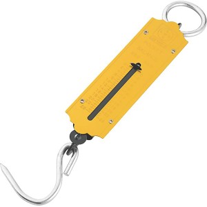 Gelbe LUX Taschenfederwaage bis 25 kg für präzises Messen im OBI Online-Shop.