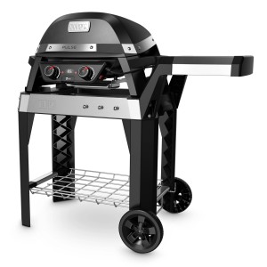 Weber Elektrogrill Pulse 2000 mit Rollwagen, 49x39 cm, 2200 W, Schwarz. Elektrogrill mit digitalem Thermometer.