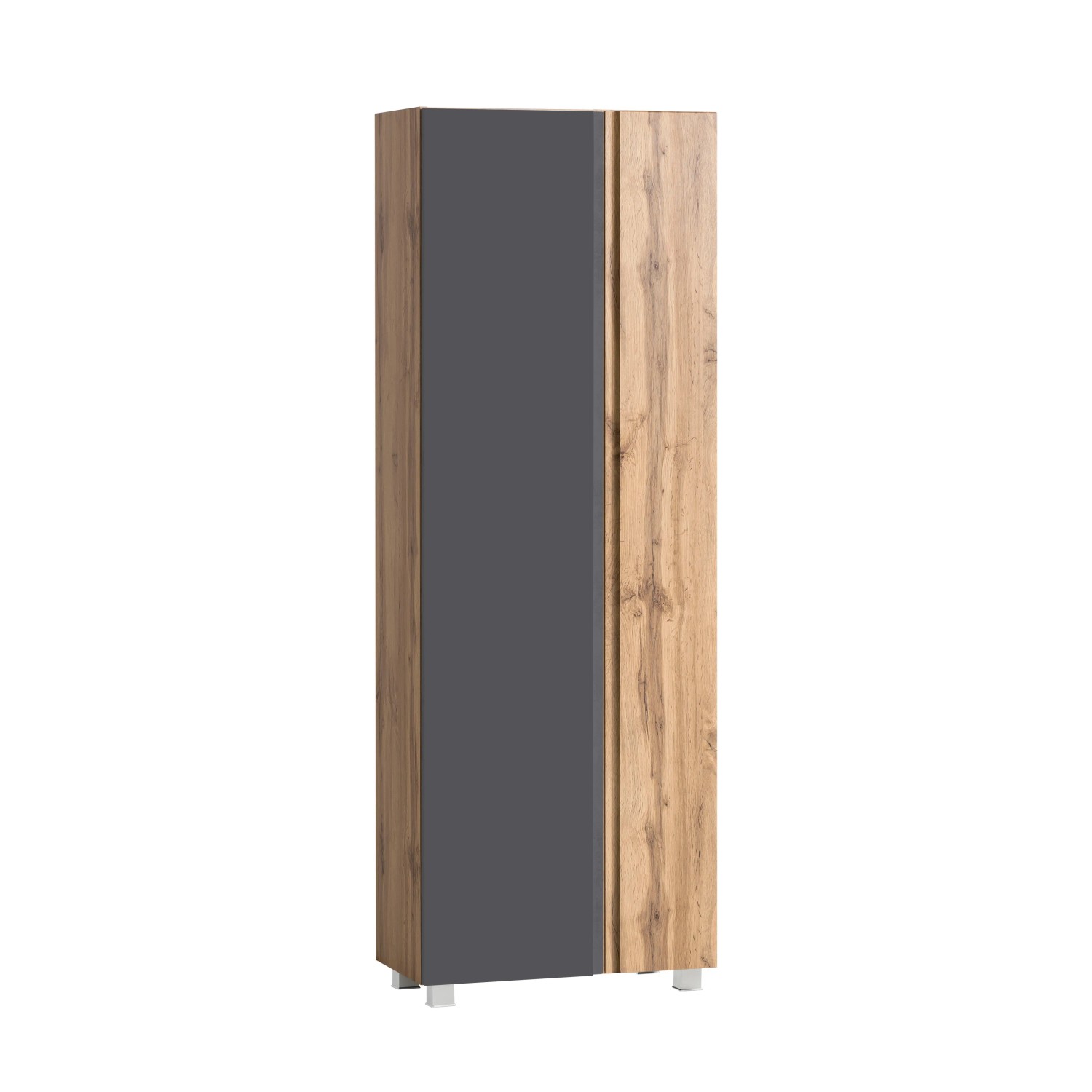 Held Möbel Seitenschrank Ancona, 65 cm, matt Grau-Wotaneiche, für Badmöbel-Sets.