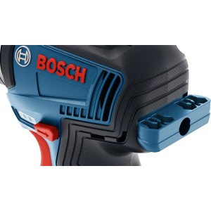 Detailaufnahme des Bosch Professional GSR 12V-35 FC Akku-Bohrschraubers.