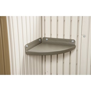 Lifetime Eckregal, anthrazit, für Gerätehaus aus Kunststoff. Zubehör zur Eckmontage, 2er Set.