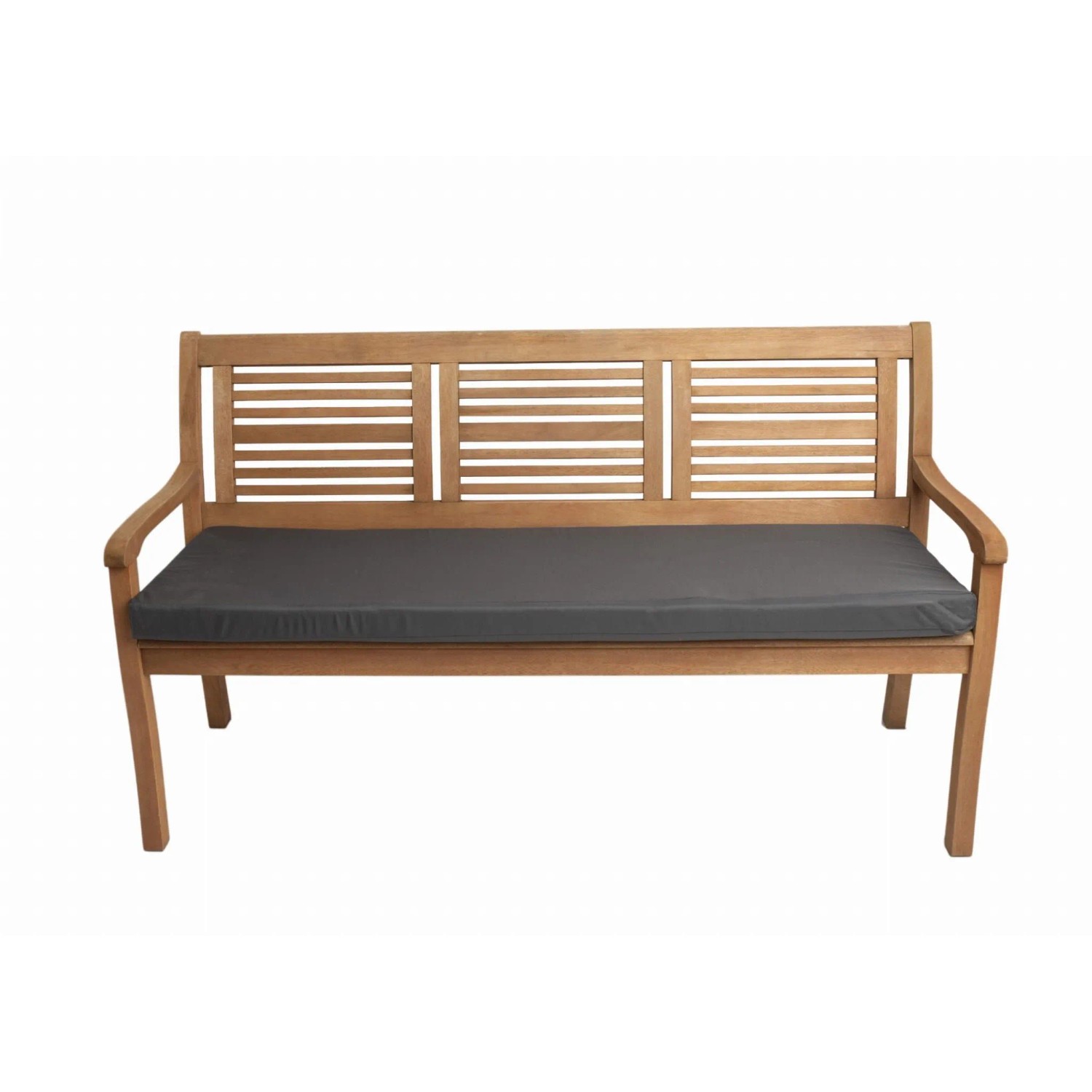 Anthrazitfarbenes Gartenbank Kissen 110x50 cm für 2-Sitzer Bänke.