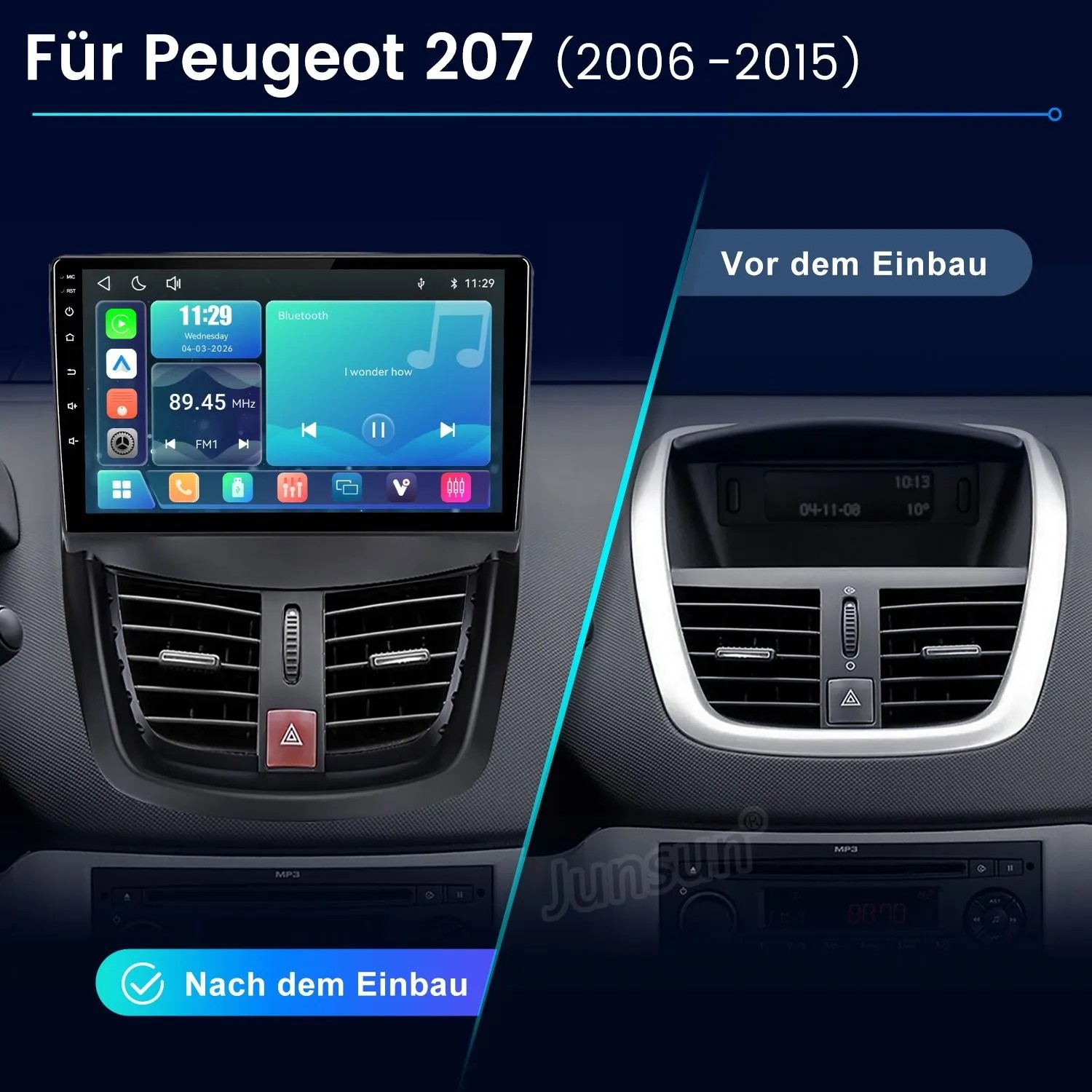 Junsun Autoradio Für Peugeot 207 2006-2015 Linux_2