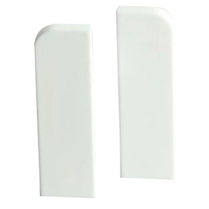 Weiße Endkappen 15x10x58 mm für Laminat & Parkett, 2er-Set.