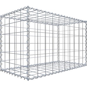Leere Gabiona Gabione, 100x60x50 cm, Maschenweite 10x10 cm, zur individuellen Befüllung.