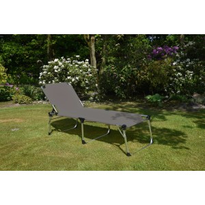 XXL-Sonnenliege Abaco in Anthrazit-Silber von Garden Pleasure für entspannte Stunden im Garten.