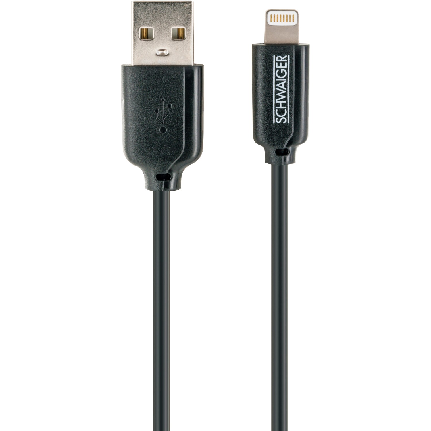 Schwaiger Lightning Kabel: USB 2.0 auf Apple Lightning, zum Laden und Synchronisieren von iPhone, iPad und iPod.