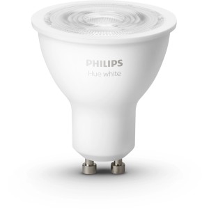 Philips Hue White GU10 LED-Lampe, 5,2W, 400lm, Bluetooth, für smarte Beleuchtung.