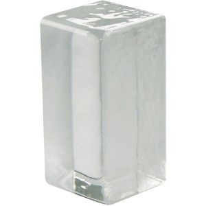 Glasbaustein Crystal Collection, 1-seitig satiniert, 5x10x5 cm, für dekorative Innenräume.