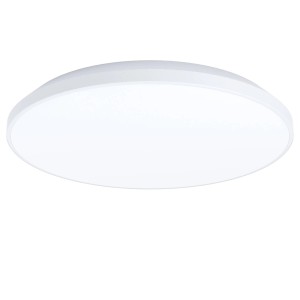 Weiße EGLO LED-Deckenleuchte KAOKI mit Backlight, Ø 315mm, neutralweißes Licht.