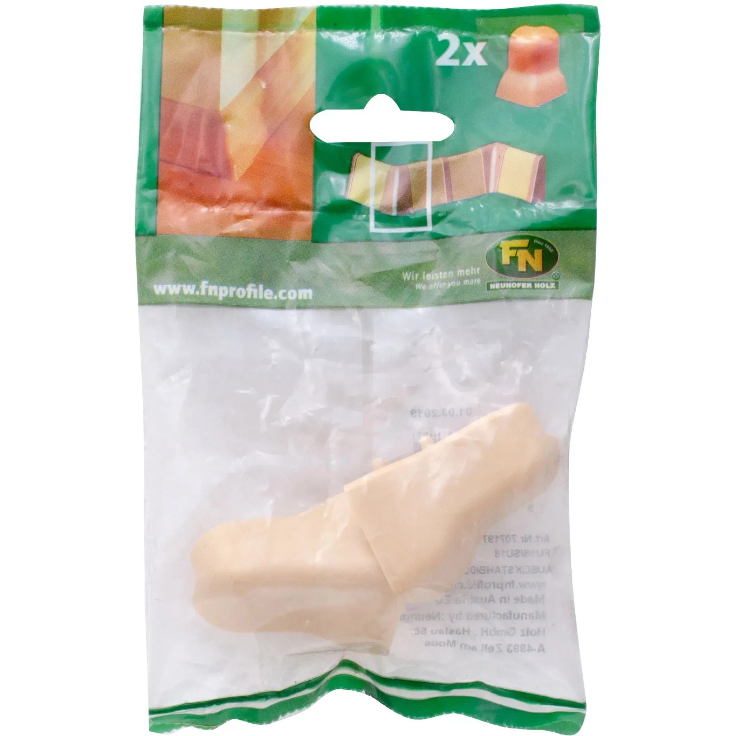 FN Neuhofer Außeneck Sockelleiste FU018 Ahorn, 2er-Pack