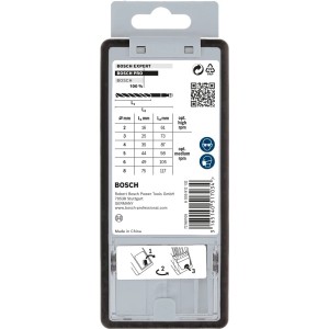Bosch Holzspiralbohrer-Set Robust Line 2 mm - 8 mm Sechskantschaft 7-teilig