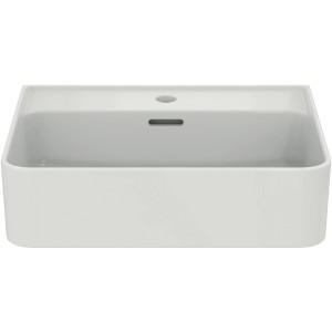 Weißer Ideal Standard Waschtisch Strada II, 50x43 cm, mit Hahnloch und Überlauf.