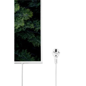Könighaus Infrarotheizung Panorama Waldstraße, 300W, 50x60cm. Elektrische Heizung mit Waldmotiv.