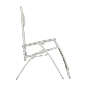 Weißer Relaxsessel R CLIP Batyline für Garten & Terrasse, verstellbar.