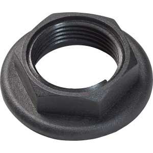Schwarze Kontermutter 19 mm (3/4) aus Kunststoff für Armaturen.