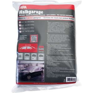 Eufab Halbgarage mit Gummizug und Haken Gr. S Silber