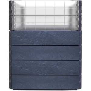 Garantia Hochbeet Ergo Quadro Turbo M 75 Stone mit Wachstumsmodul, Steinoptik.