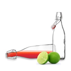 BigDean 6x Glasflasche 500ml Bügelverschluss Milchflasche Saftflasche Ölflasche Bügelverschlussflasche